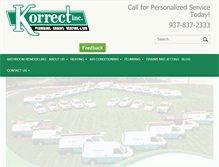 Tablet Screenshot of korrectplumbing.com
